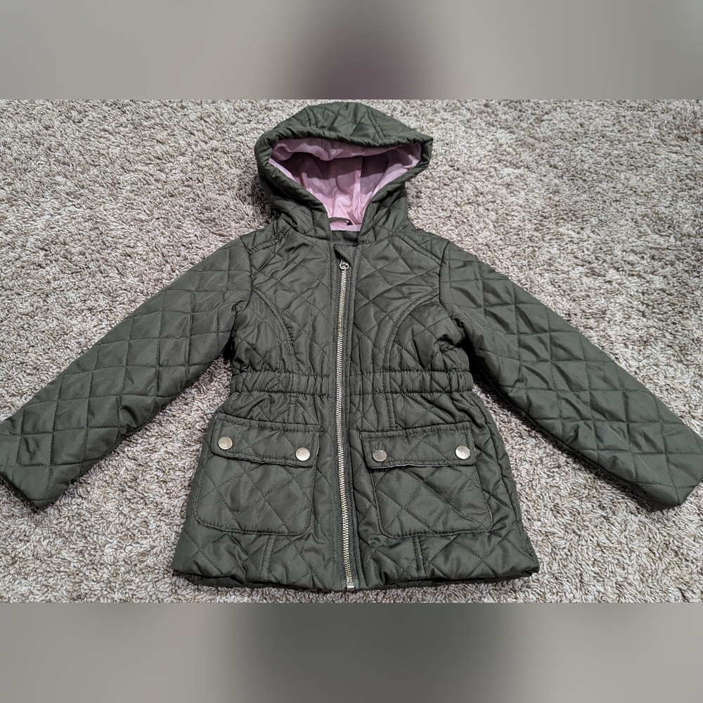4t girl winter jacket army green puffer me Jane mini